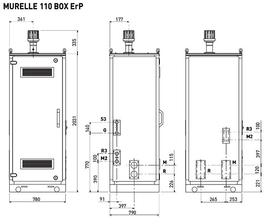 Размеры Sime Murelle Equipe 110 Box ErP